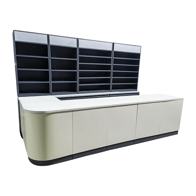 Storlager med høj kapacitet Dagligvarebutik Kasse-displaytællere